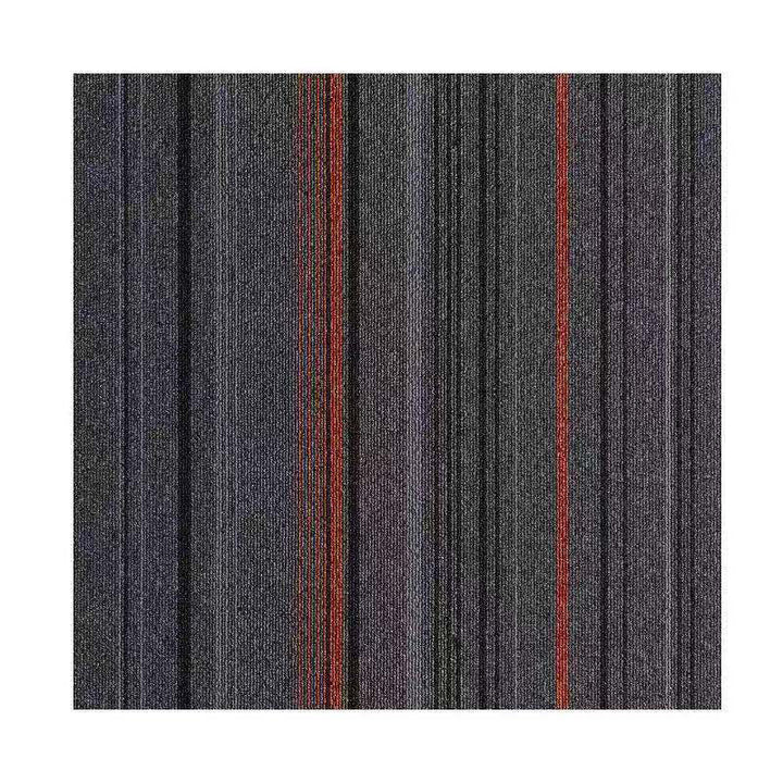 Lisslune | Dark Color Level Loop Carpet Tile Non-Slip Self-Adhesive Indoor Office Carpet Tiles