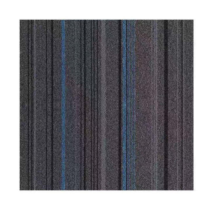 Lisslune | Dark Color Level Loop Carpet Tile Non-Slip Self-Adhesive Indoor Office Carpet Tiles