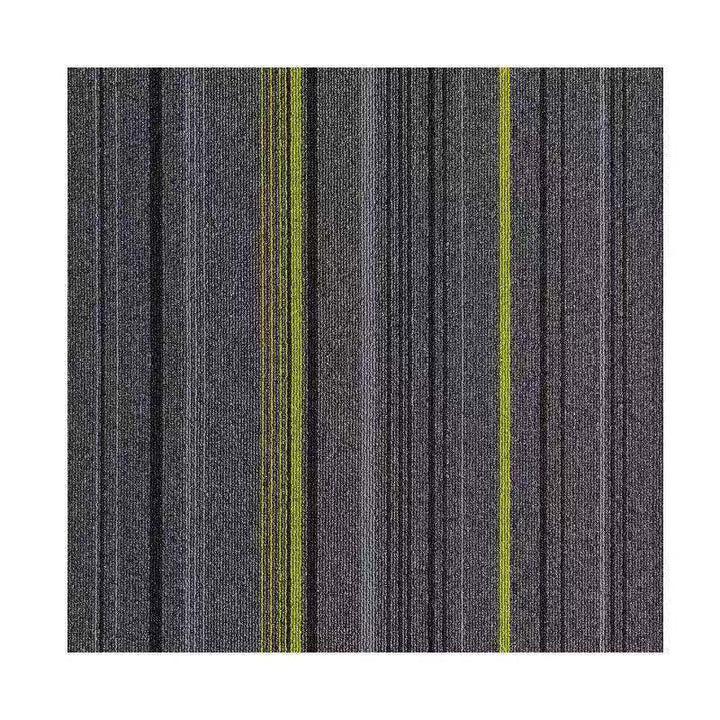 Lisslune | Dark Color Level Loop Carpet Tile Non-Slip Self-Adhesive Indoor Office Carpet Tiles