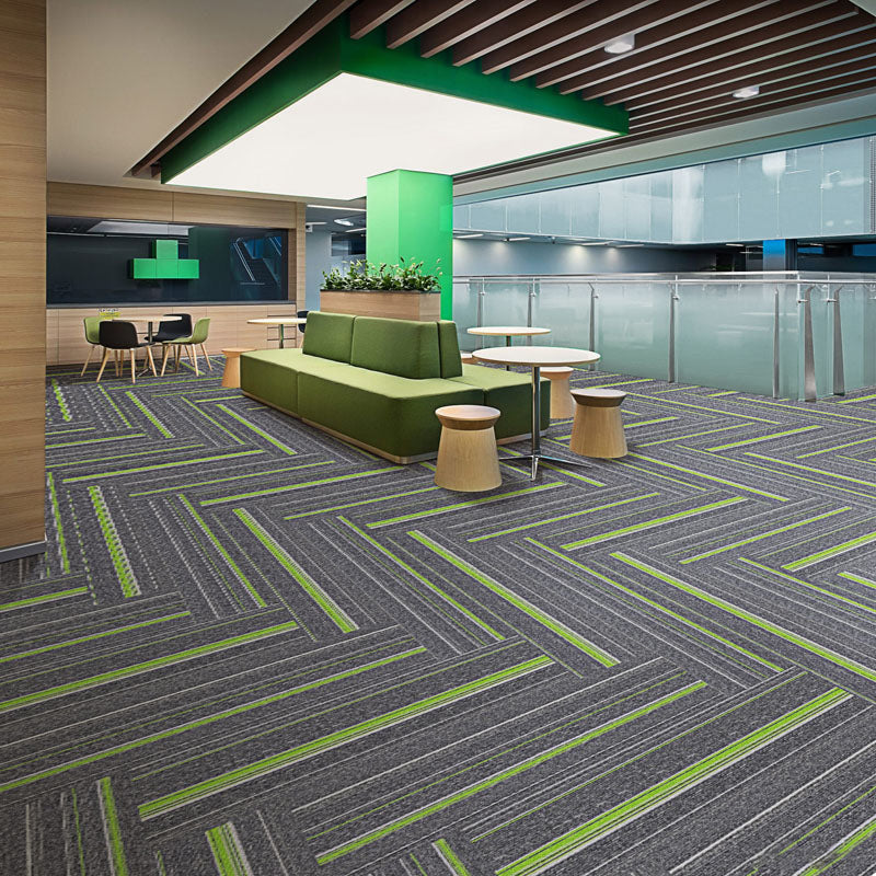 Lisslune | Dark Color Level Loop Carpet Tile Non-Slip Self-Adhesive Indoor Office Carpet Tiles