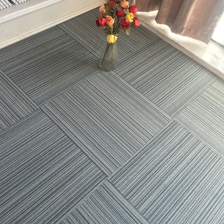 Lisslune | Dark Color Level Loop Carpet Tile Non-Slip Self-Adhesive Indoor Office Carpet Tiles