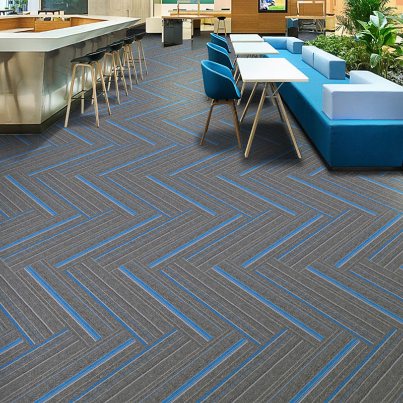 Lisslune | Dark Color Level Loop Carpet Tile Non-Slip Self-Adhesive Indoor Office Carpet Tiles