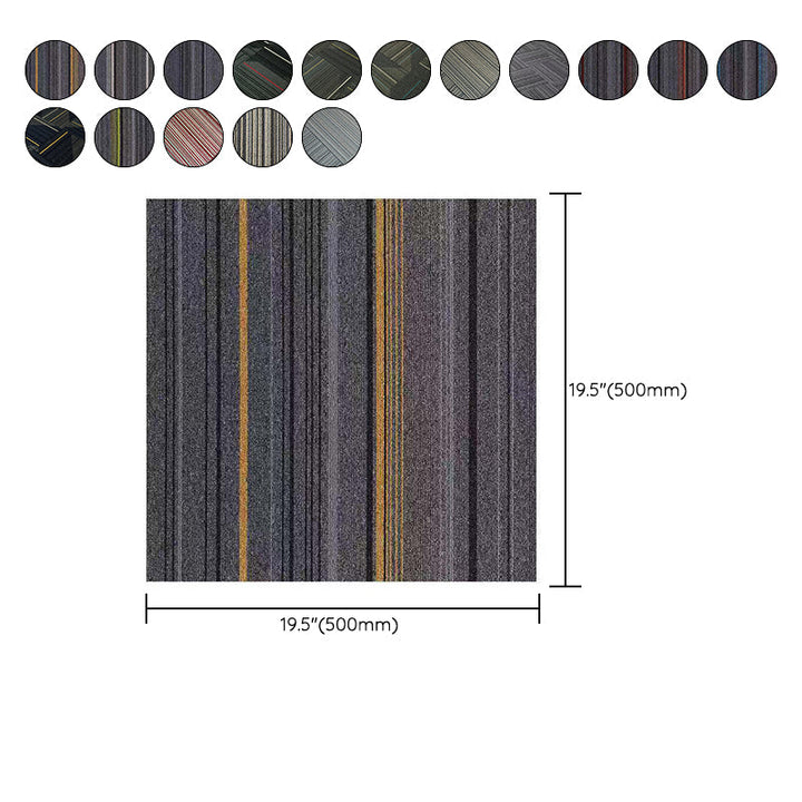 Lisslune | Dark Color Level Loop Carpet Tile Non-Slip Self-Adhesive Indoor Office Carpet Tiles