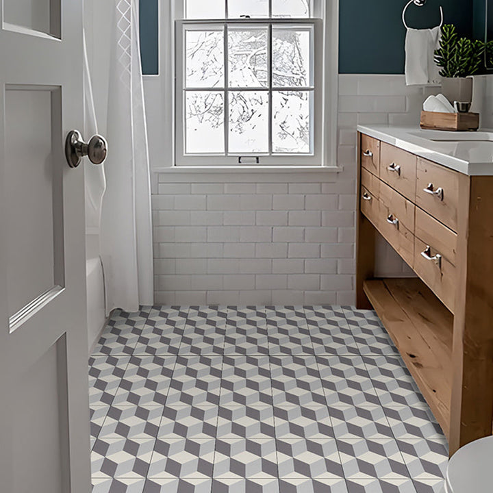Lisslune | Square Indoor Vinyl Floor Peel and Stick 3D Print Vinyl Floor