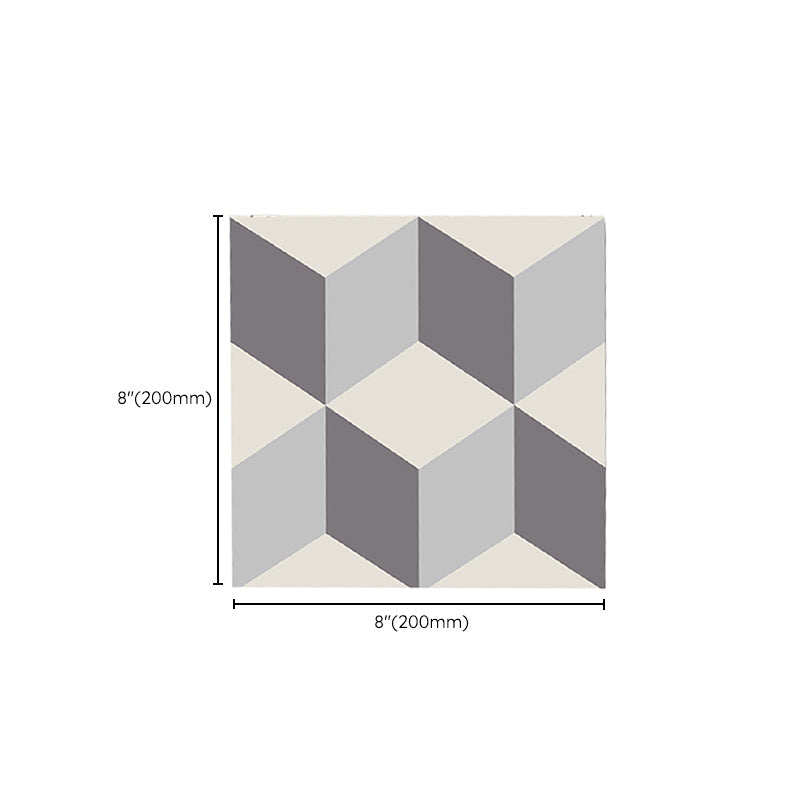 Lisslune | Square Indoor Vinyl Floor Peel and Stick 3D Print Vinyl Floor