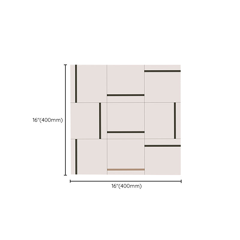 Lisslune | Square Indoor Vinyl Floor Peel and Stick Line Print Vinyl Floor