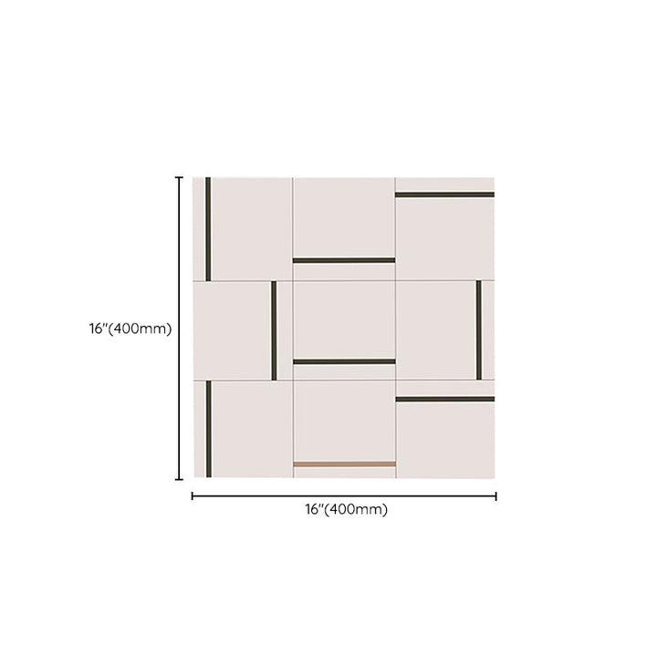 Lisslune | Square Indoor Vinyl Floor Peel and Stick Line Print Vinyl Floor