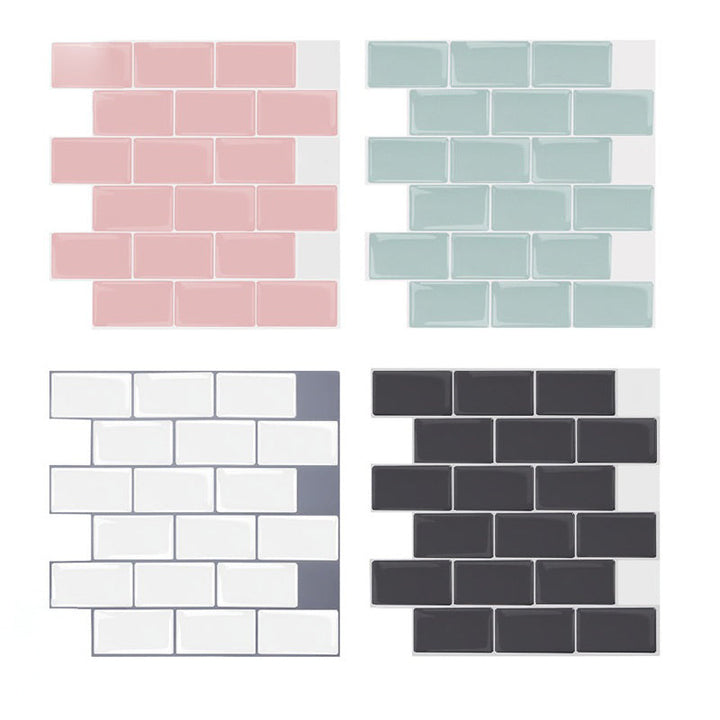 Lisslune | Simple Peel & Stick Tile Scratch-Resistant Plastic Peel and Stick Subway Tile for Shower