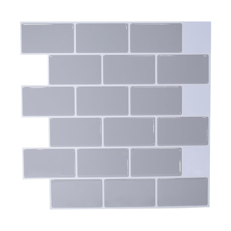 Lisslune | Simple Peel & Stick Tile Scratch-Resistant Plastic Peel and Stick Subway Tile for Shower
