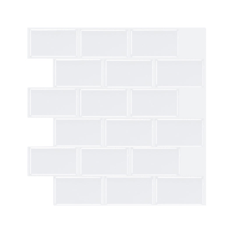 Lisslune | Simple Peel & Stick Tile Scratch-Resistant Plastic Peel and Stick Subway Tile for Shower