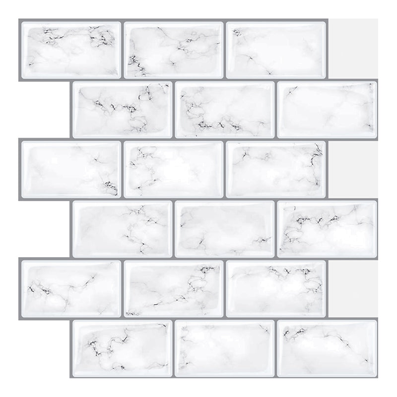 Lisslune | Simple Peel & Stick Tile Scratch-Resistant Plastic Peel and Stick Subway Tile for Shower