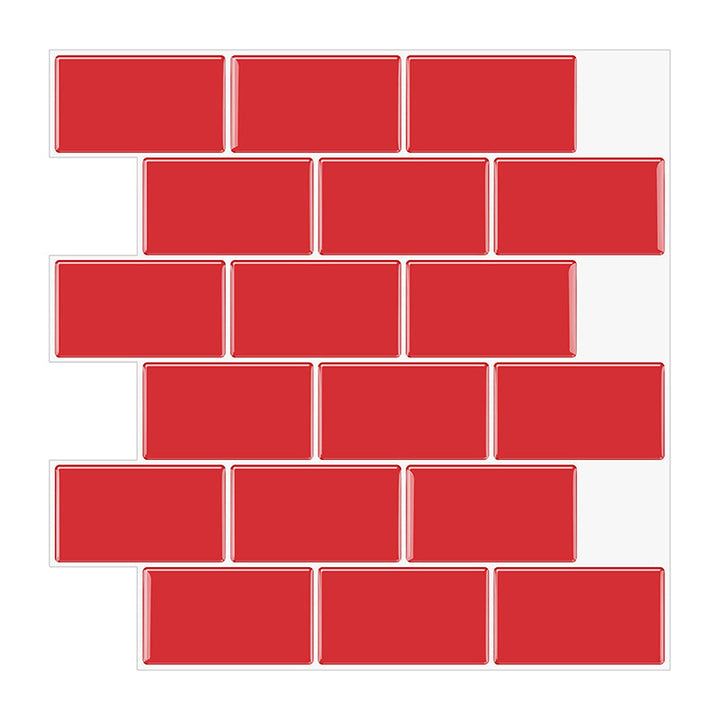Lisslune | Simple Peel & Stick Tile Scratch-Resistant Plastic Peel and Stick Subway Tile for Shower