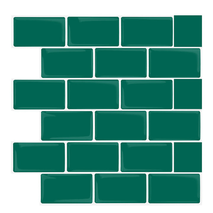 Lisslune | Simple Peel & Stick Tile Scratch-Resistant Plastic Peel and Stick Subway Tile for Shower