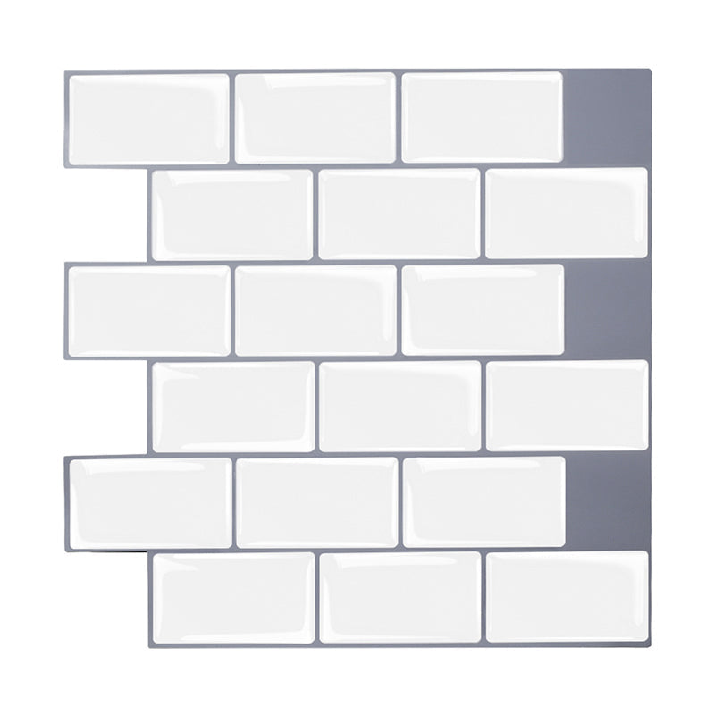 Lisslune | Simple Peel & Stick Tile Scratch-Resistant Plastic Peel and Stick Subway Tile for Shower