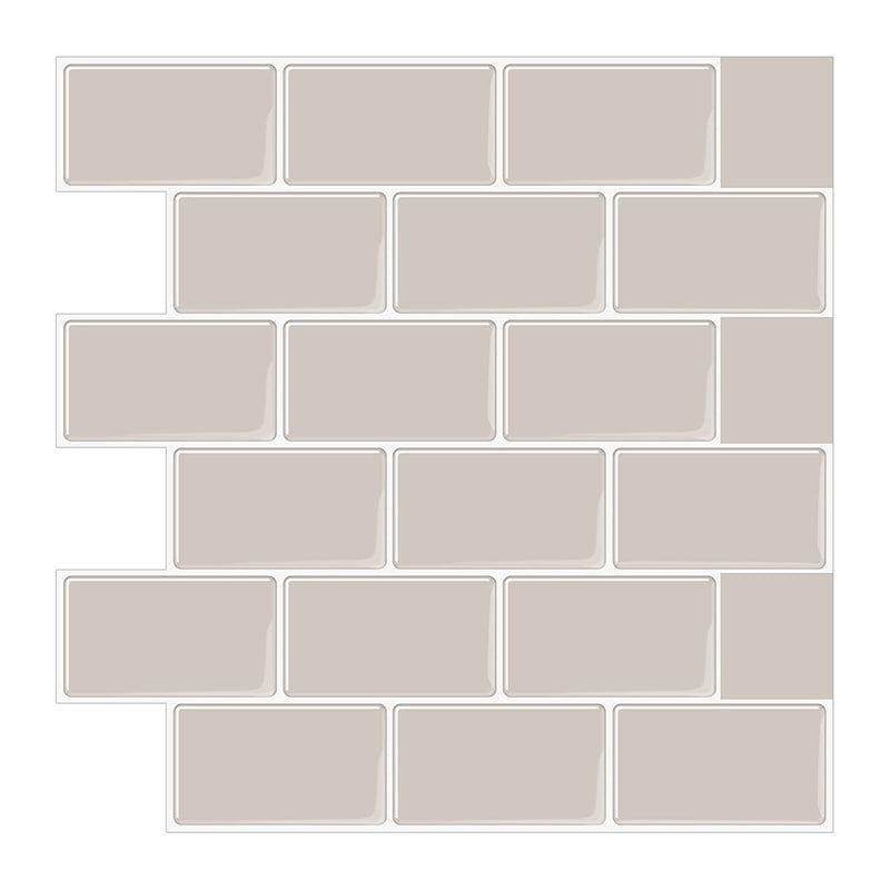 Lisslune | Simple Peel & Stick Tile Scratch-Resistant Plastic Peel and Stick Subway Tile for Shower