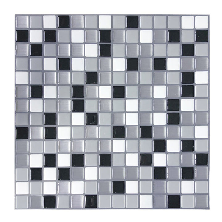 Lisslune | Peel-and-Stick Tile Square Stain-Resistant Mosaic Peel-and-Stick Tile for the Kitchen