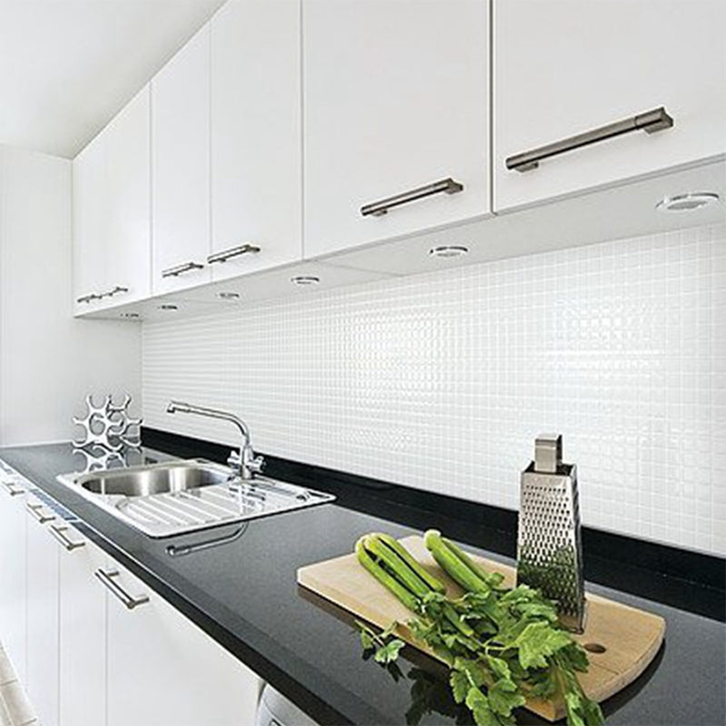 Lisslune | Peel-and-Stick Tile Square Stain-Resistant Mosaic Peel-and-Stick Tile for the Kitchen
