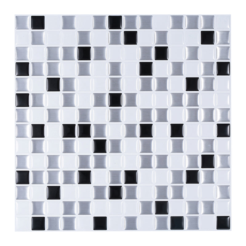 Lisslune | Peel-and-Stick Tile Square Stain-Resistant Mosaic Peel-and-Stick Tile for the Kitchen