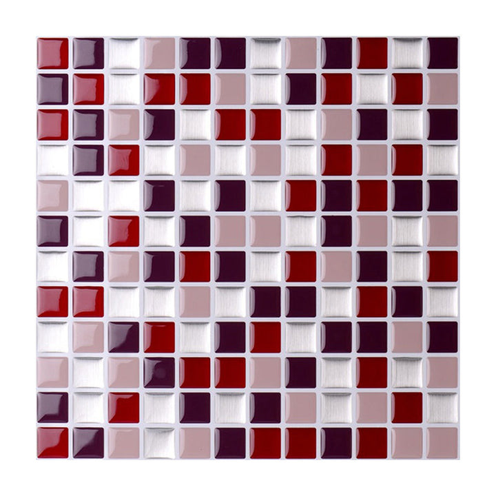 Lisslune | Peel-and-Stick Tile Square Stain-Resistant Mosaic Peel-and-Stick Tile for the Kitchen