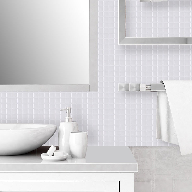 Lisslune | Peel-and-Stick Tile Square Stain-Resistant Mosaic Peel-and-Stick Tile for the Kitchen