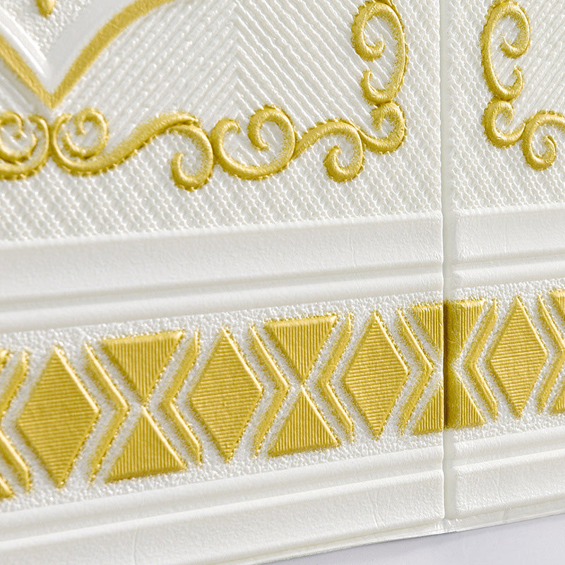 Lisslune | 3D embossed wall panel Glam style waterproof wall panel for the living room