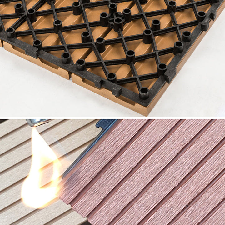 Lisslune | Modern plastic wood laminate deck outdoors, mold-resistant laminate