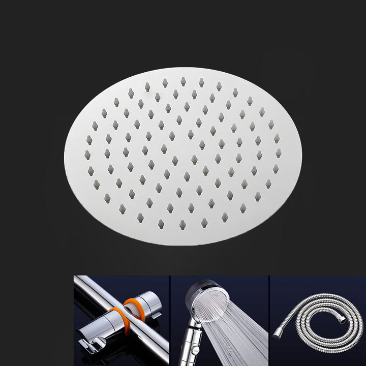 Lisslune | Modern Shower Head Combination Double Shower Head Stainless Steel Wall Mounted Shower Head