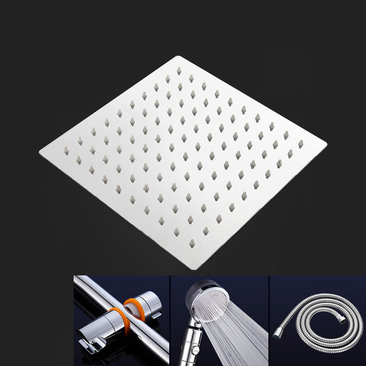 Lisslune | Modern Shower Head Combination Double Shower Head Stainless Steel Wall Mounted Shower Head