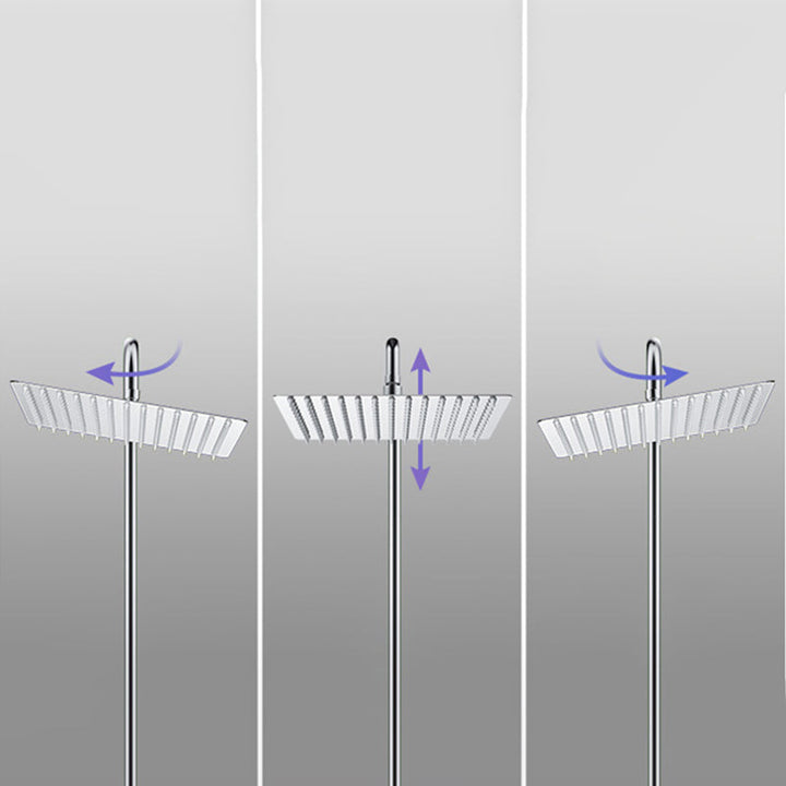 Lisslune | Modern Shower Head Combination Double Shower Head Stainless Steel Wall Mounted Shower Head