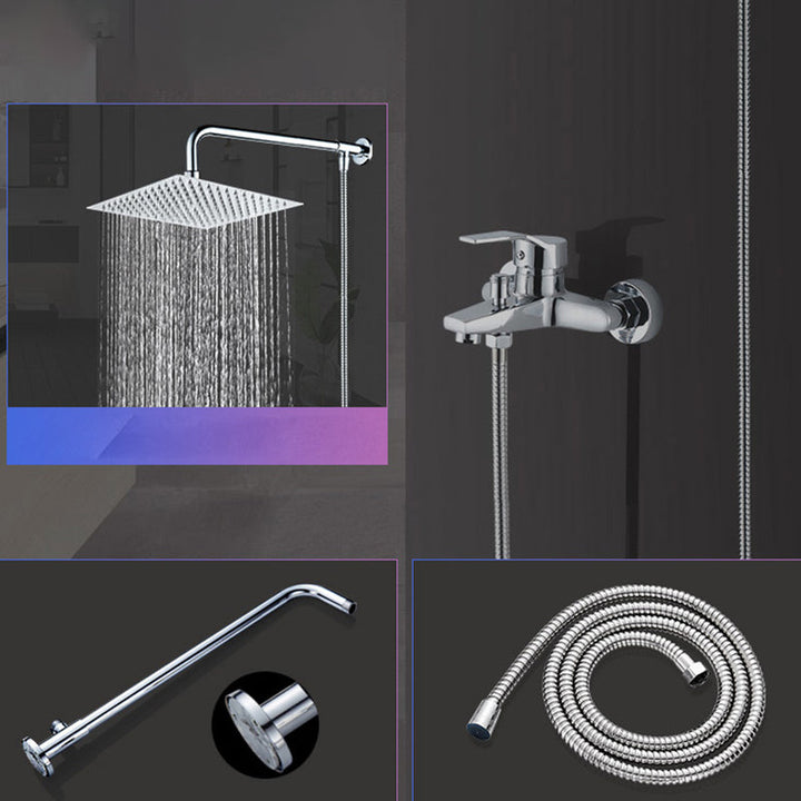 Lisslune | Modern Shower Head Combination Double Shower Head Stainless Steel Wall Mounted Shower Head