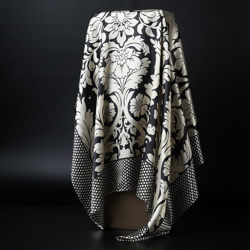 Lisslune | Large square scarf Simulation silk scarf All-match scarf Scarf