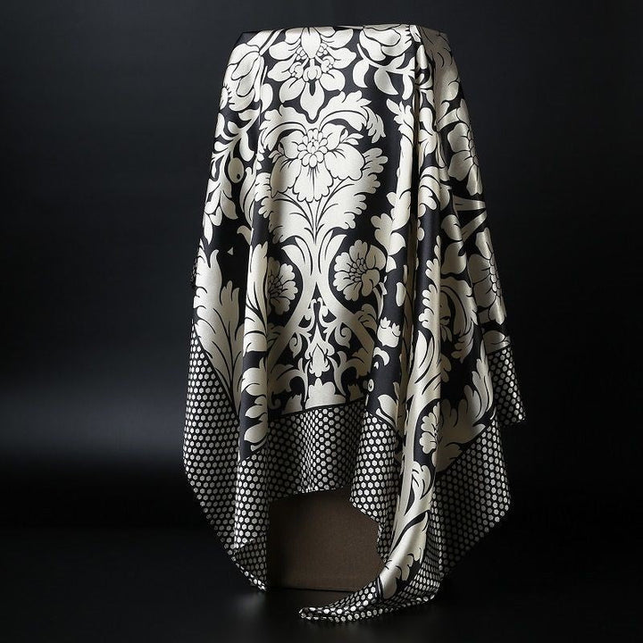 Lisslune | Large square scarf Simulation silk scarf All-match scarf Scarf