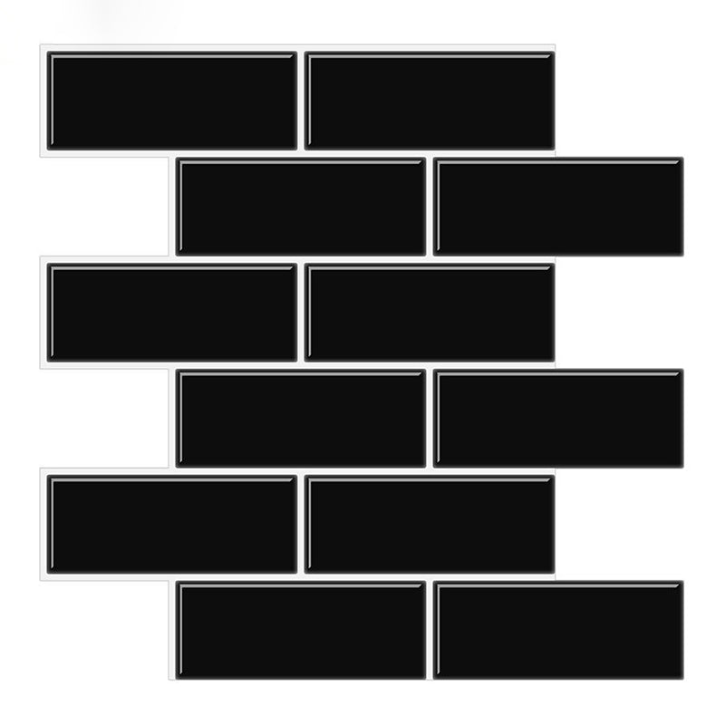 Lisslune | Tile Peel & Stick Rectangle Waterproof Solid Plastic Peel & Stick Subway Tile for Shower