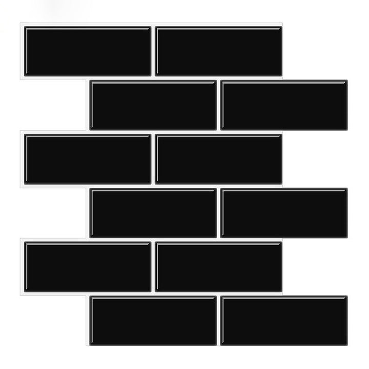 Lisslune | Tile Peel & Stick Rectangle Waterproof Solid Plastic Peel & Stick Subway Tile for Shower