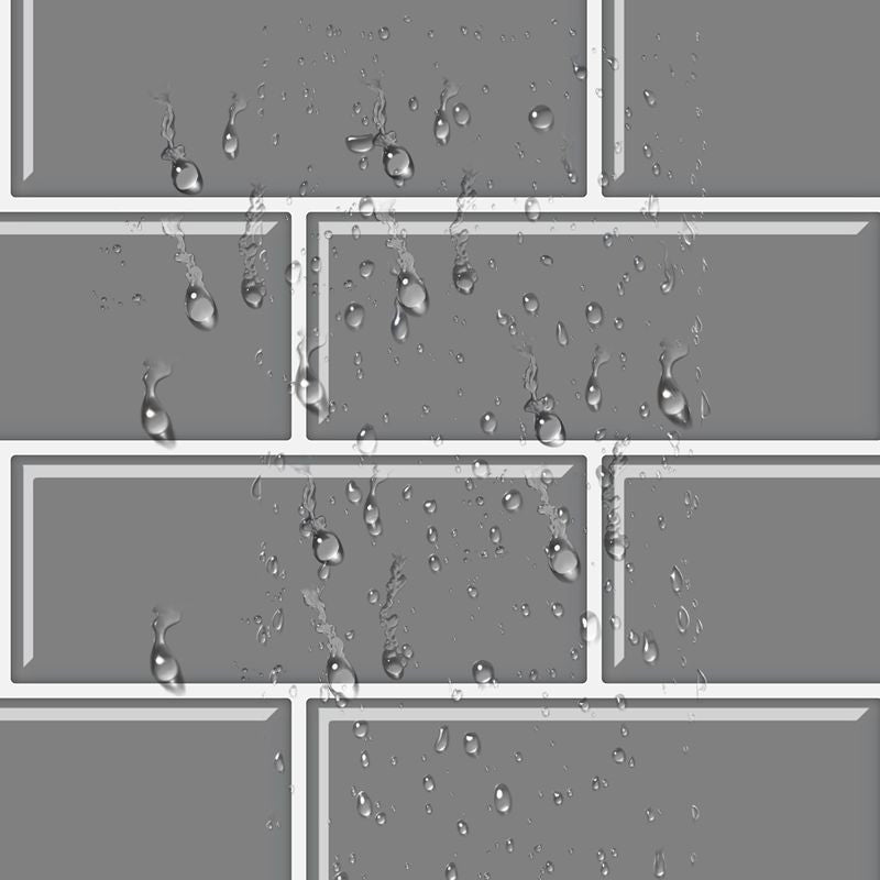 Lisslune | Tile Peel & Stick Rectangle Waterproof Solid Plastic Peel & Stick Subway Tile for Shower