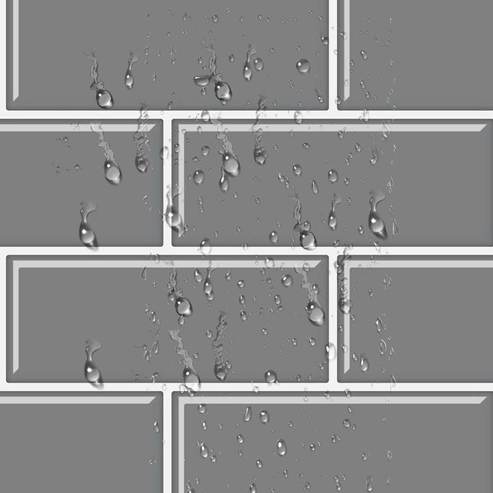 Lisslune | Tile Peel & Stick Rectangle Waterproof Solid Plastic Peel & Stick Subway Tile for Shower