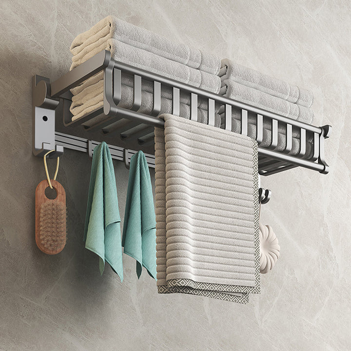 Lisslune | Modern gray aluminum bathroom accessories set