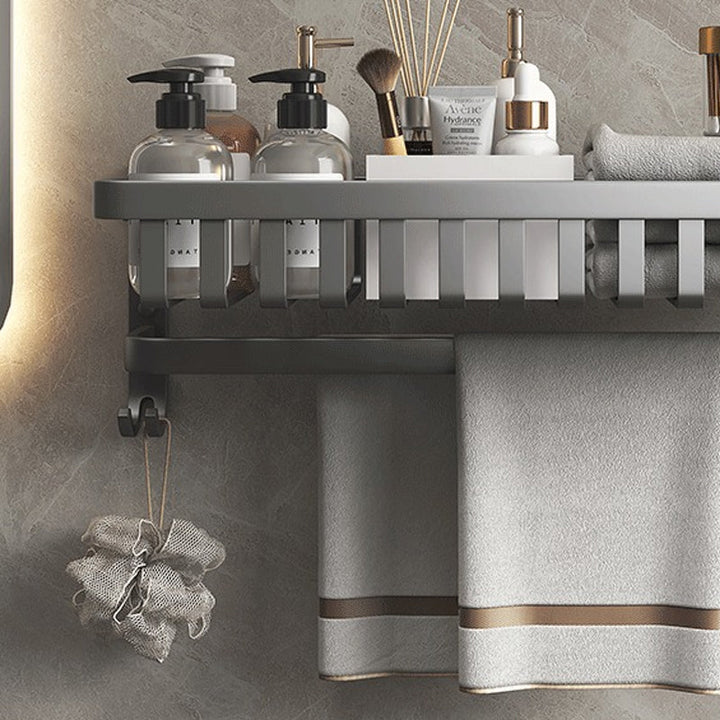 Lisslune | Modern gray aluminum bathroom accessories set