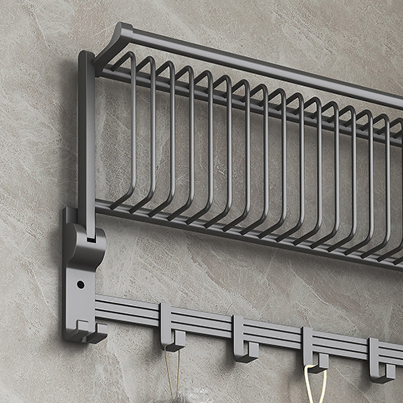 Lisslune | Modern gray aluminum bathroom accessories set
