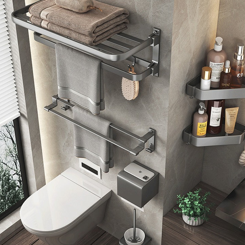 Lisslune | Modern gray aluminum bathroom accessories set