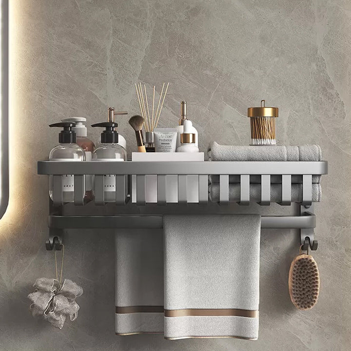 Lisslune | Modern gray aluminum bathroom accessories set
