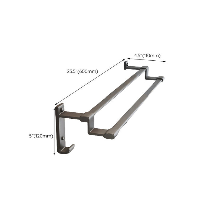 Lisslune | Modern gray aluminum bathroom accessories set