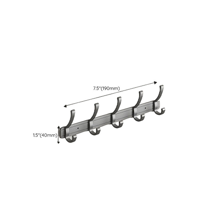 Lisslune | Modern gray aluminum bathroom accessories set