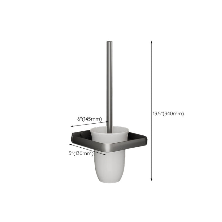 Lisslune | Modern gray aluminum bathroom accessory set