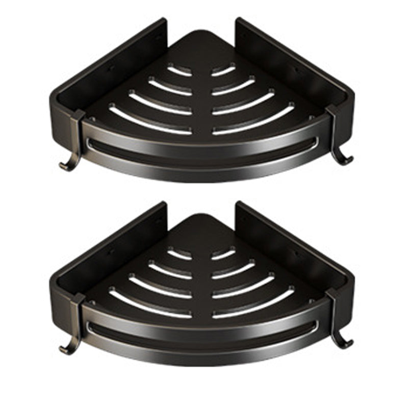 Lisslune | Matt Black 2-piece modern bathroom accessories as a single item or as a set with bath shelf
