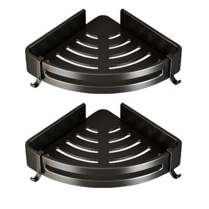 Lisslune | Matt Black 2-piece modern bathroom accessories as a single item or as a set with bath shelf