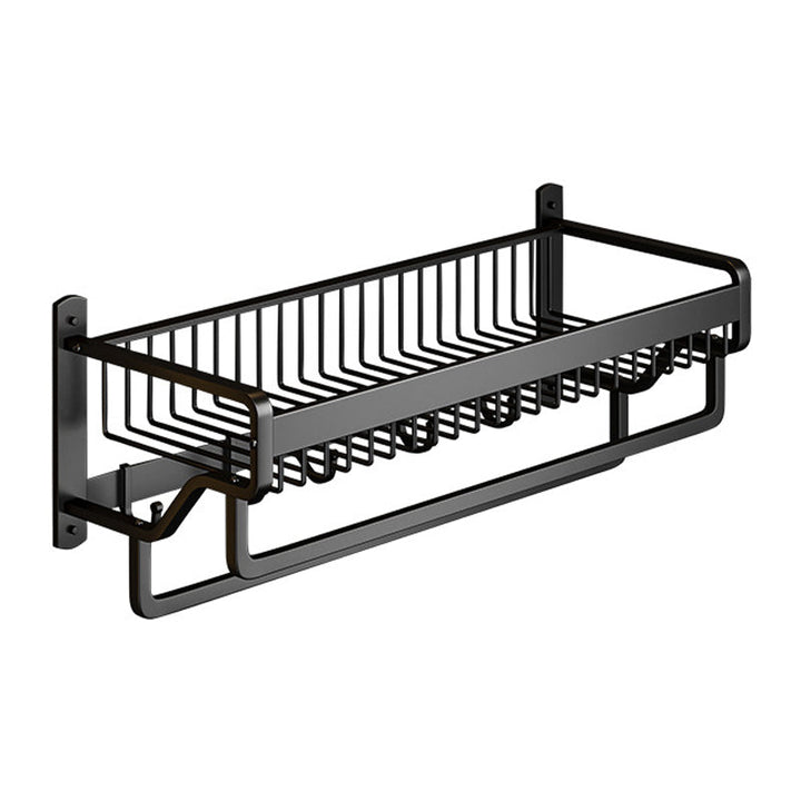 Lisslune | Matt Black 2-piece modern bathroom accessories as a single item or as a set with bath shelf