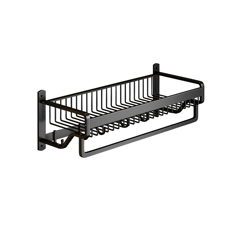 Lisslune | Matt Black 2-piece modern bathroom accessories as a single item or as a set with bath shelf