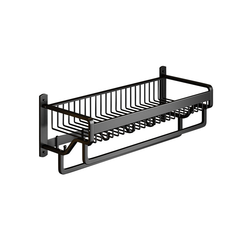 Lisslune | Matt Black 2-piece modern bathroom accessories as a single item or as a set with bath shelf