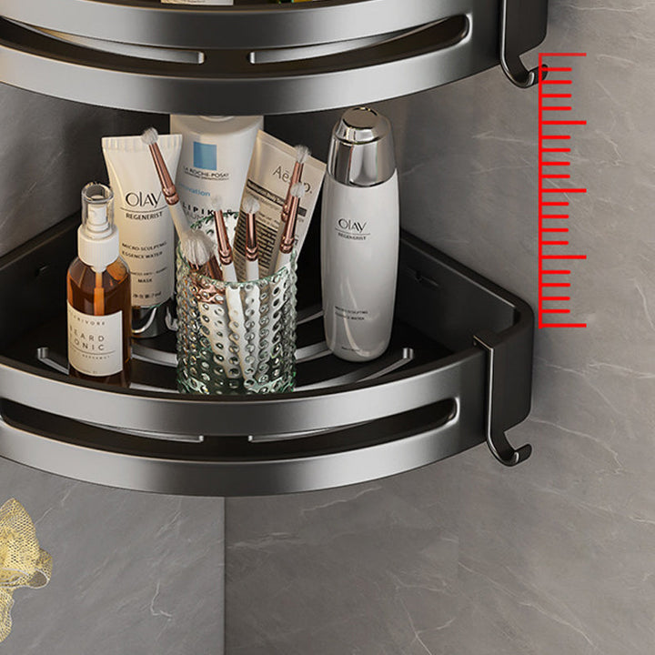 Lisslune | Matt Black 2-piece modern bathroom accessories as a single item or as a set with bath shelf